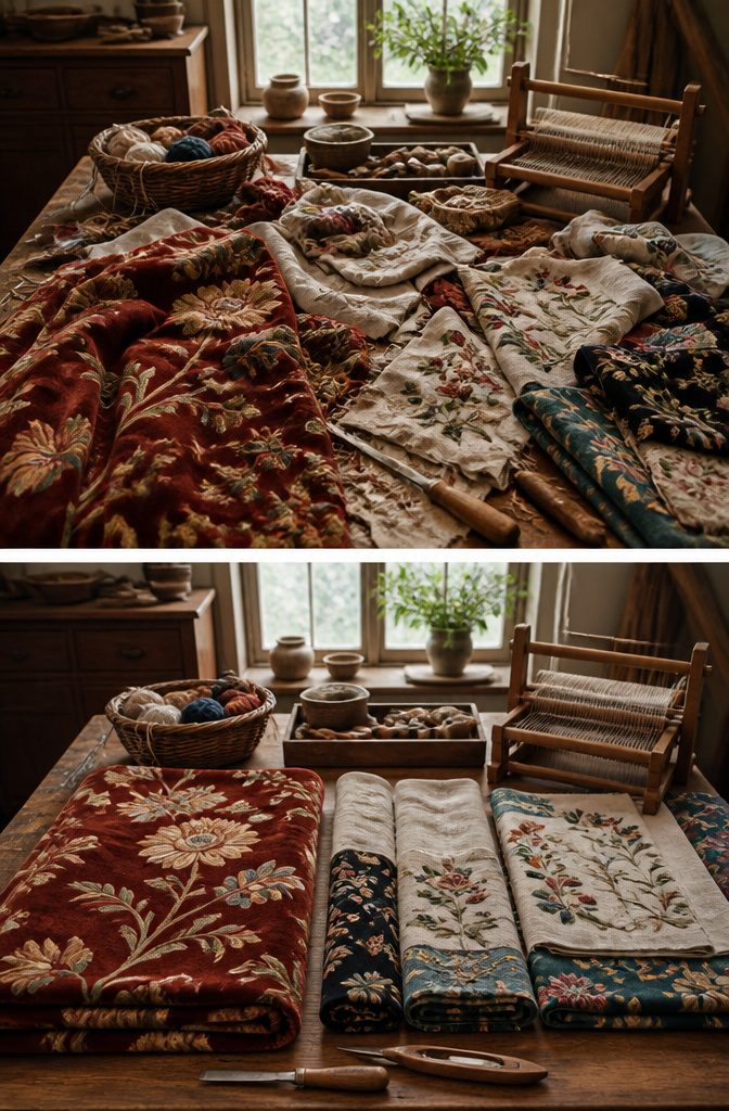 Floral Pattern Design in Textiles: Printed, Embroidered, Lace and More 8 Italian weavers working with floral patterns on Ottoman velvet.