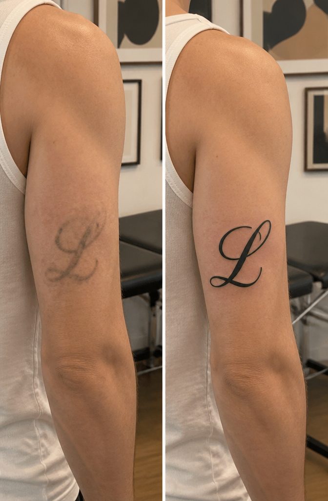 An image showing various script fonts for tattoo lettering.